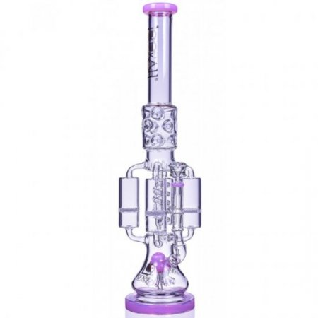 Strange Smoke Lookah 20" Sprinkler Perc And Quad Honeycomb Bong Pink New