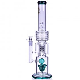 Smoke Runner On Point Glass 20" 6 Arm w/ Sprinkler Perc Bong Assorted Colors! New