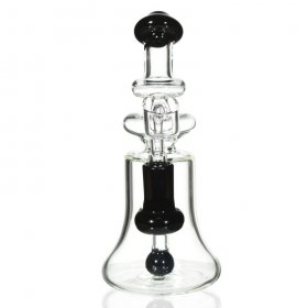 The Clarity Bong 8 High Quality Water Pipe with Ball Shaped Perc Black New