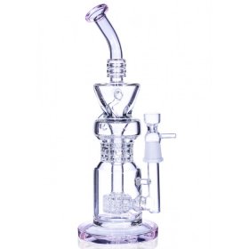 The Professor 12 Recycler with Inline Matrix Percolator Girly Bong Pink New