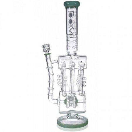 The Missing Alderaan Relic Lookah Platinum Series Bong 18" Barrel Spiral Blast Recycle Ice Glass Bong Lake Green New