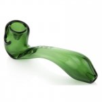 GRAV Classic Sherlock 6" Shiny Curved Sherlock Glass Hand Pipe Green New