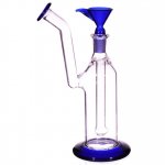 7" Bubbler With Removable Matching Dry Herb Bowl Blue New