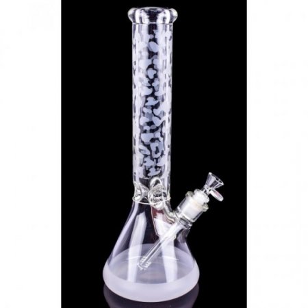 The Vibranium Chill Glass 15" Thick UV Reactive Color Changing Beaker Base Bong Purple New