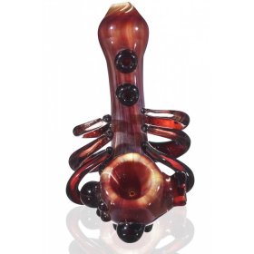 Fiery Octopus 5" Sherlock Glass Hand pipe New