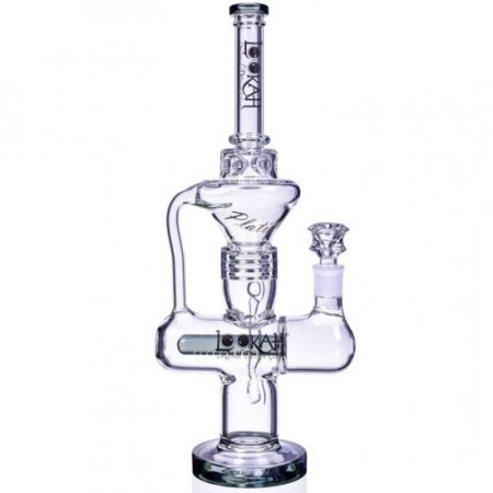 Smoking Prince Lookah 17" Inline Recycler Perc Bong Winter Green New