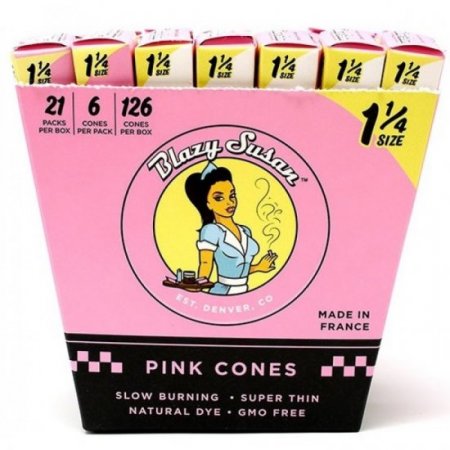 Blazy Susan Pink Pre Rolled Cones Box New