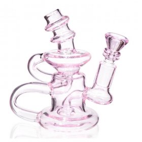 The Pink Surfer 5 Mini Water Recycler Bubbler Girly Bong Pink New