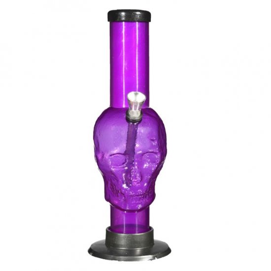 9\" Skull Acrylic Water Pipe Large Assorted colors New