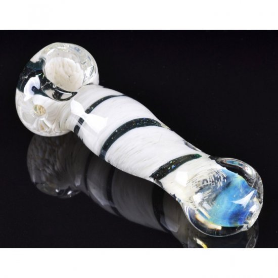 4\" Dichro Swirled Pipe Fumed - White New