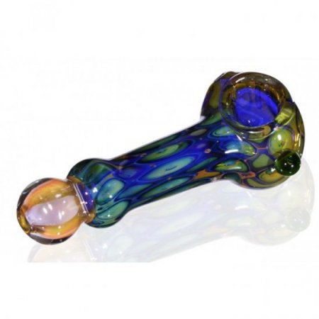 4" Electroquartz - Golden Fumed Glass Pipe New