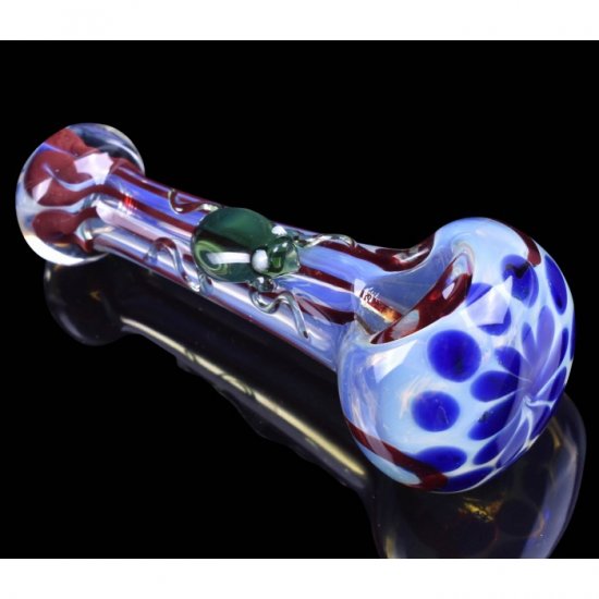 4\" Frog on Glass - Animal Glass Pipe - Green Frog New