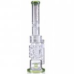 Emerald Bong Lookah Premium Series Bong 20" Sprinkler Perc With Triple Barrel Connected With Single Dome New