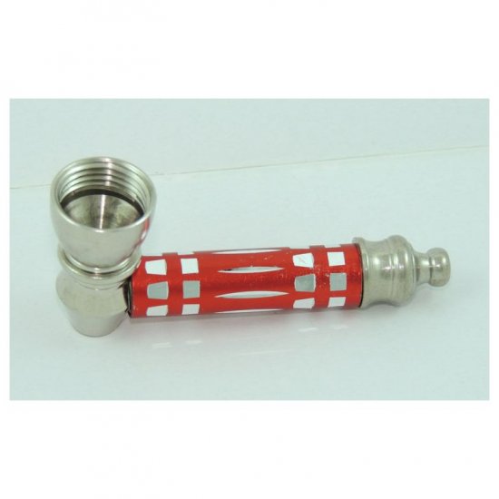 Metal pipe Red with Lid New