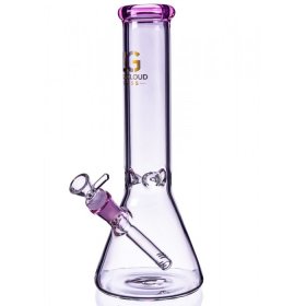 12" Loud Cloud Glass Thick Clear Beaker Base Bong Water Pipe Pink New