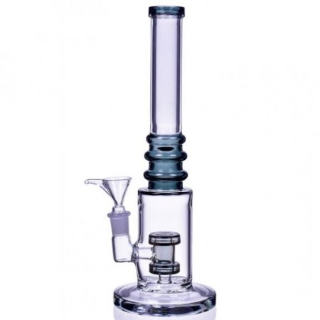 12 Double Hammer to Cake Layered Perc Bong Ash Black New