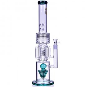 Smoke Runner On Point Glass 20" 6 Arm w/ Sprinkler Perc Bong Assorted Colors! New