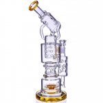 Smoke Slasher Lookah 16" Sprinkler Perc Recycler Bong Amber New