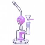 Exoskeletal Smoke 8" Dual Arm Showerhead Perc Recycler Purple New