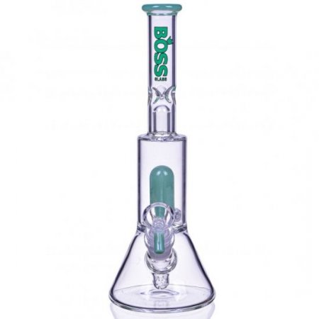 Boss Glass 10" Inline Showerhead Percolator Bong New