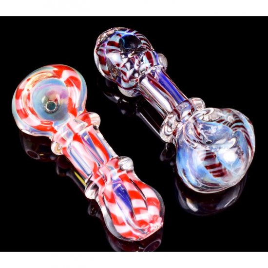 3\" Double Ring Fumed Glass Spoon Pipe - Buy one Get One Free ! For Limited Time New