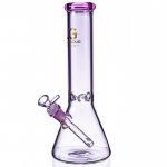 12" Loud Cloud Glass Thick Clear Beaker Base Bong Water Pipe Pink New