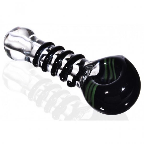 4\" Wire Wrapped Glass Pipe - Black New