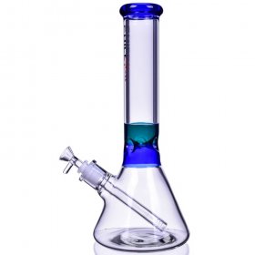 The Chimera Chill Glass 14" Dual Tone Thick & Heavy Beaker Bong Teal/Blue New