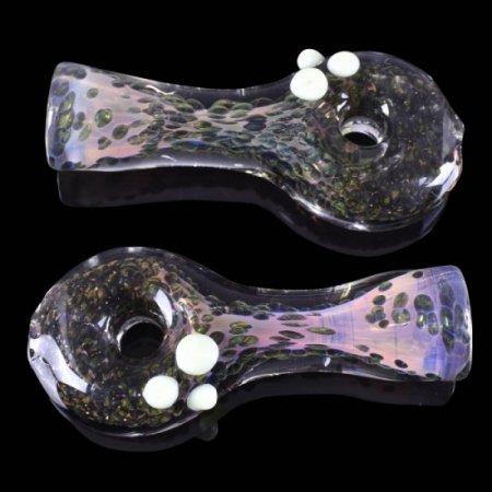 3.5" Golden Fumed Chillum With Donut Hole and shiny texture New