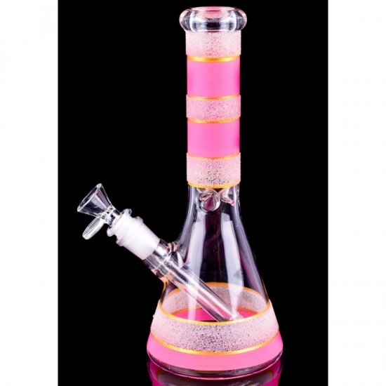 Cotton Candy 10\" Dual Frosted Color Beaker Bong Pink New