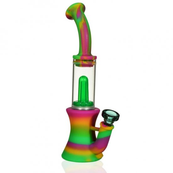 10\" Portable Silicone Bong with 14mm bowl Rebuildable New