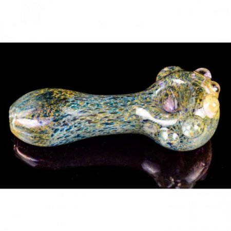 The Galaxy Saga - 4.5" Heavily Golden Fumed Fritted Pipe New