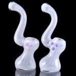 5" Glow in the Dark Frosted White Girly Bubbler Girly Pink Or Purple Colored Beads New