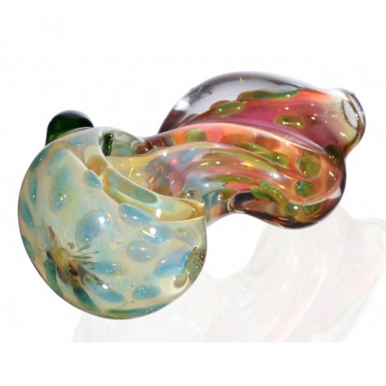 3.5\" Twister Glass spoon Hand Pipe - Fumed Shiny New