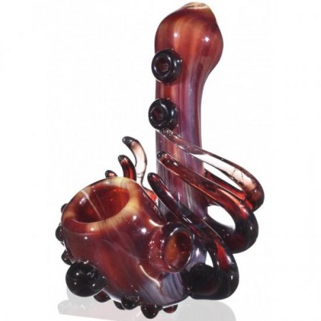 Fiery Octopus 5" Sherlock Glass Hand pipe New