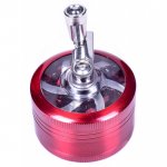 The Cutter Hand Cranked Three Piece Grinder 50mm Red New