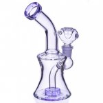 Smokey Meadows - Tilted Neck Showerhead Perc Bong - Purple New