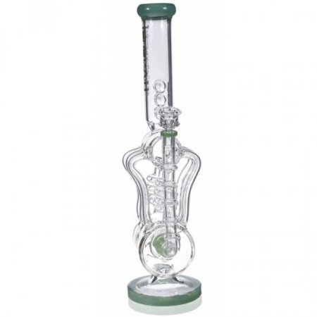 The Missing Alderaan Relic Lookah Platinum Series Bong 18" Barrel Spiral Blast Recycle Ice Glass Bong Lake Green New