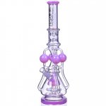 The Amazonian Trophy Lookah Platinum Series Bong 19" Smoking Bong With 4 Circular Chamber Recycler And Sprinkler Mushroom Perc Pink New