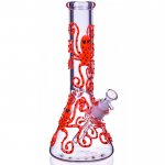 Smokeyoctopus 13" Glow In The Dark Beaker Bong New