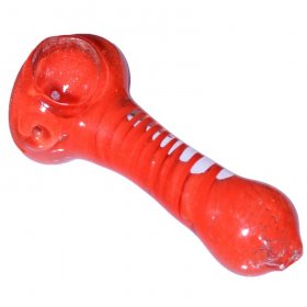4" Twisted Spiral Hand Pipe - Red Buy One Get One Free!! New