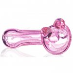 The Neon Lady - 4.25 Translucent Hand Pipe - Pink New