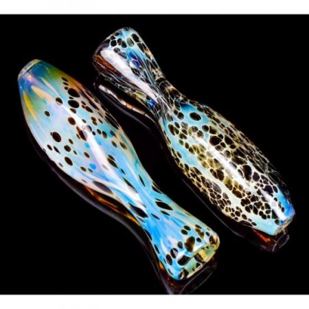 The Blue Dalmatian - 3 Triangular Spotted Fumed Chillum New