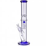 16" Inline Matrix Percolator Bong Glass Water Pipe Thick and Heavy Blue New