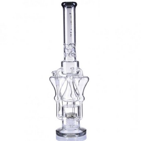 The Nordic Artifact Lookah Premium Series 21" Triple Tornado Chamber with Electric Sprinkler Perc Black Ice New