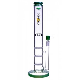 16" Extra Heavy Triple Honeycomb Bong Water Pipe With Matching Bowl Green New