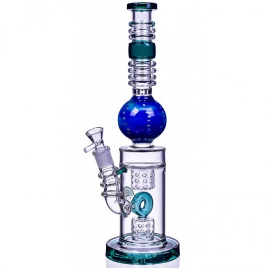 Sky\'s High 16\" Spherical Ball Work Dual Swiss Donut Perc Bong New