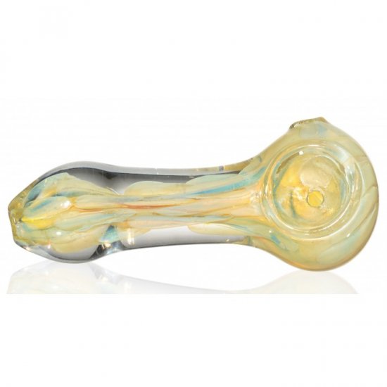 3.5\" Extra Heavy SWIRLED COLOR CHANGING SPOON - FOGGY SILVER FUMED New