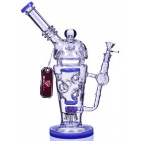 SmokeCup Trophy ChillGlass 13" Royalty Cone Sprinkler Perc Bong Blue New