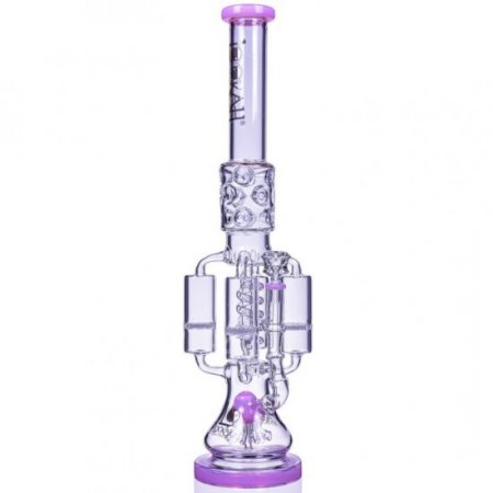 Strange Smoke Lookah 20" Sprinkler Perc And Quad Honeycomb Bong Pink New